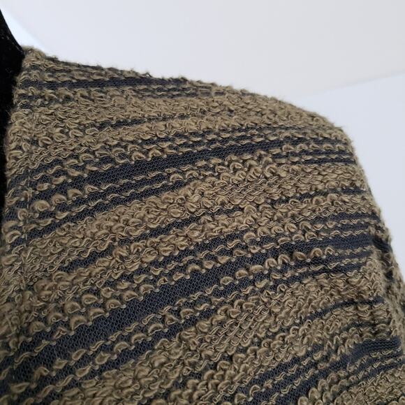 NWT Chalet Moss Green Striped Long Sleeve Wrap Sweater - Picture 6 of 12